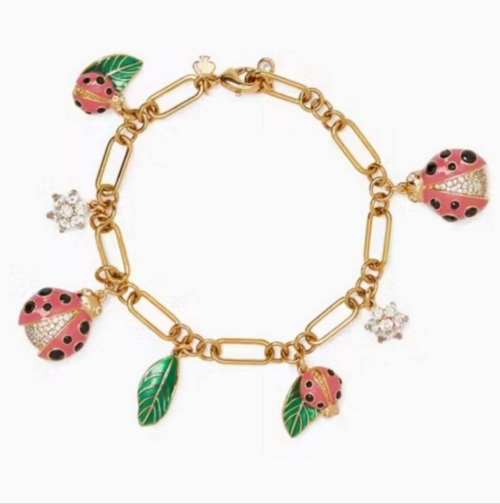 Kate Spade Gold Ladybug Charm Bracelet
